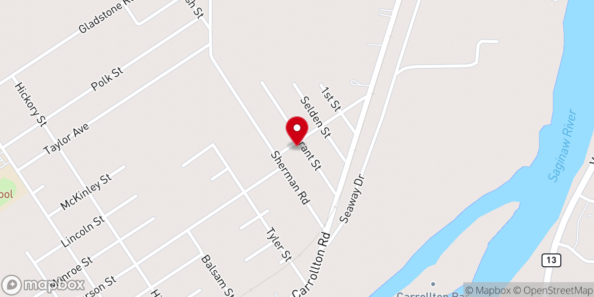 Map showing location of Shiloh Baptist Church