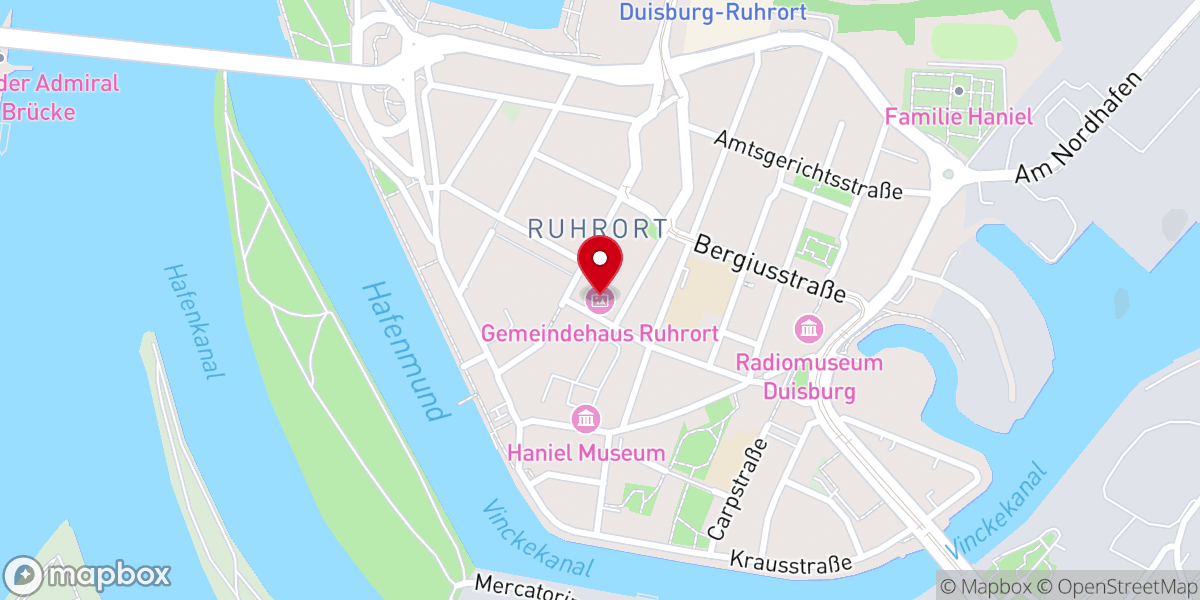 Map showing location of The Redeemed Christian Church of God, Palace of Glory Parish Duisburg