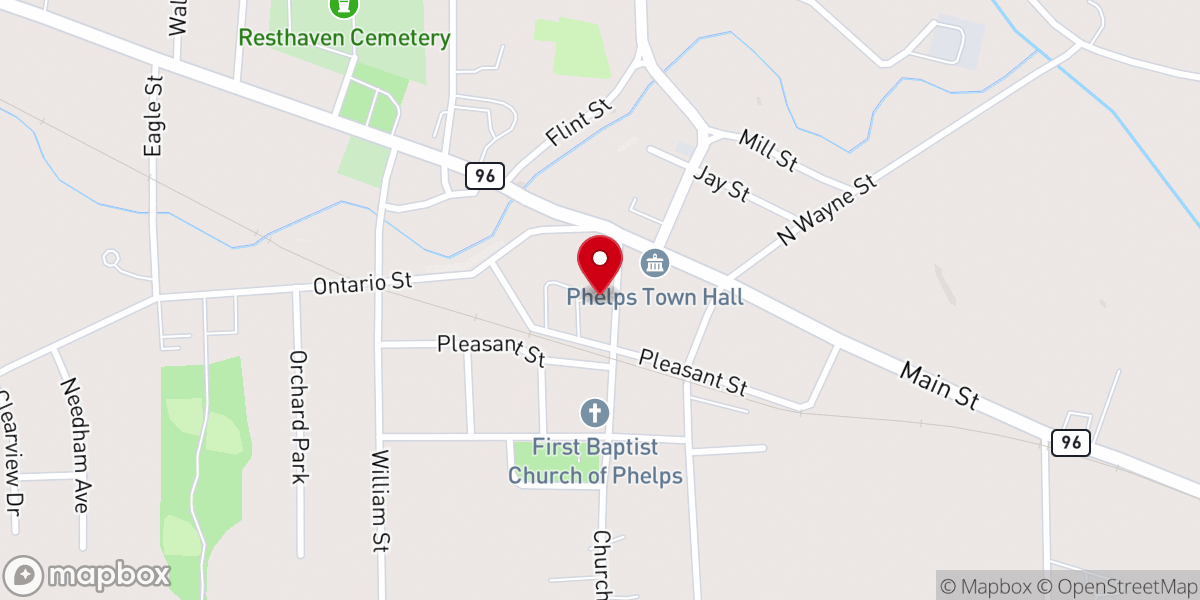 Map showing location of St. Francis Church