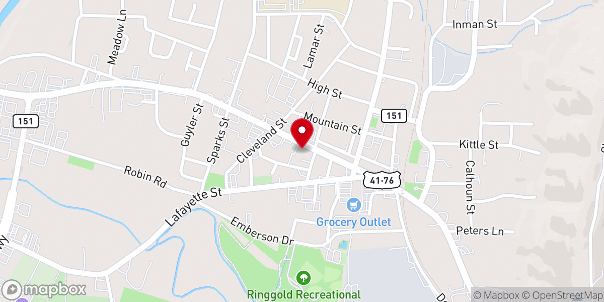 Map showing location of Crossroads Church