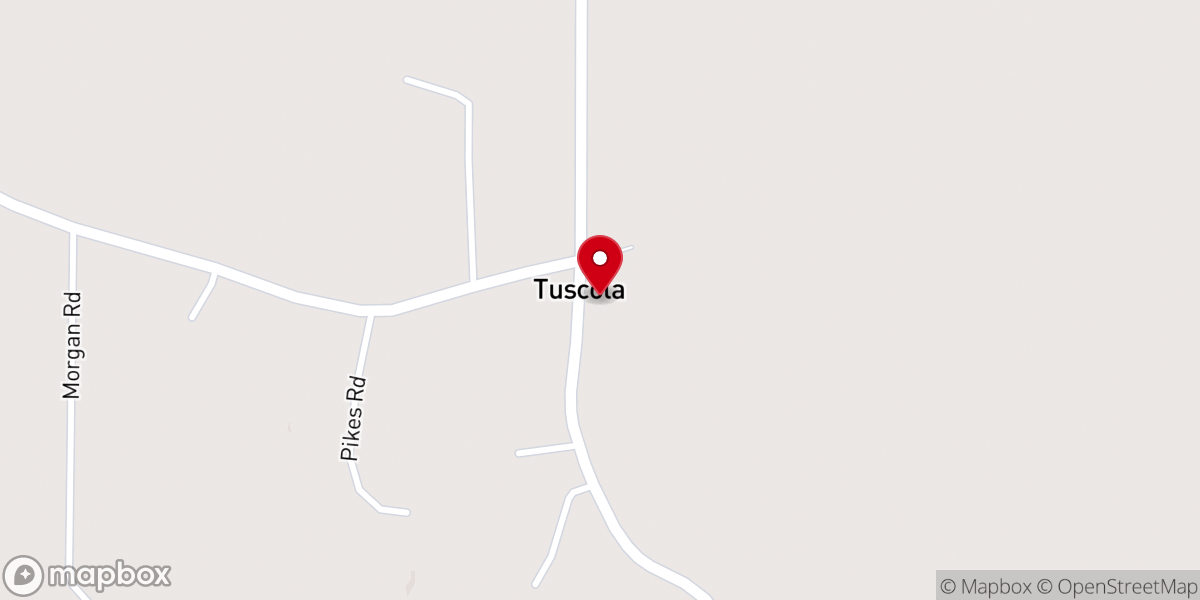 Map showing location of Tuscola Missionary Baptist Church