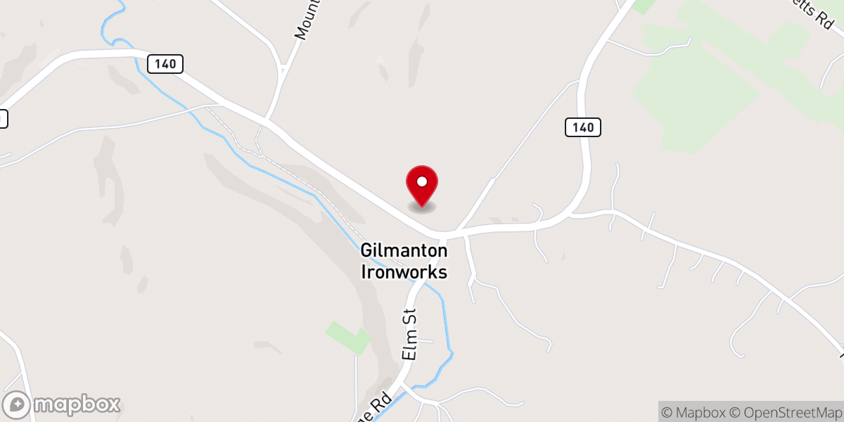 Map showing location of United Church of Gilmanton