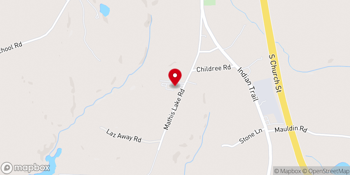 Map showing location of Clarks Chapel Baptist Church