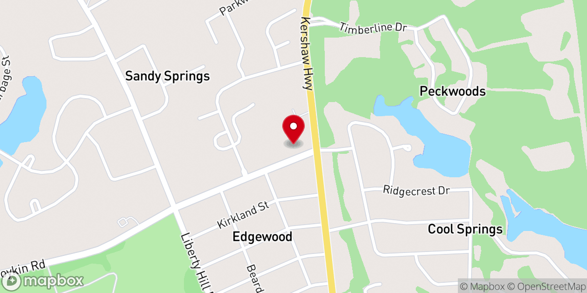 Map showing location of Grace Bible Church