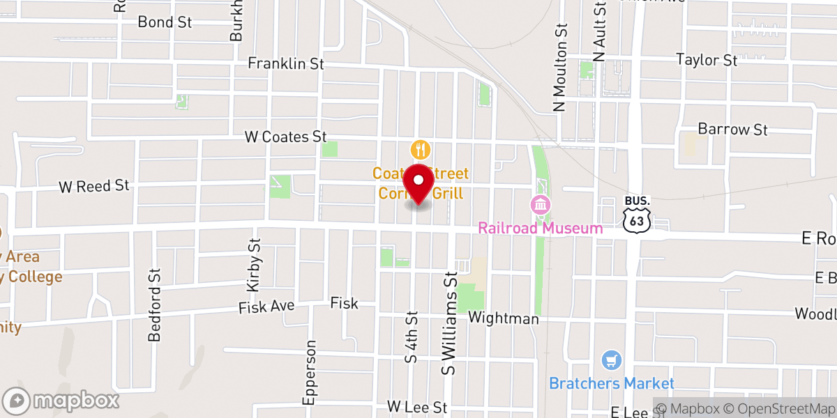 Map showing location of 4th Street Theatre