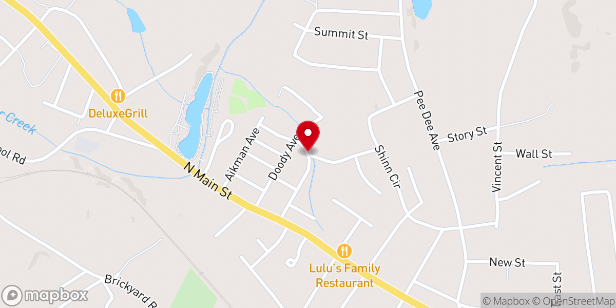 Map showing location of Norwood Church of the Nazarene