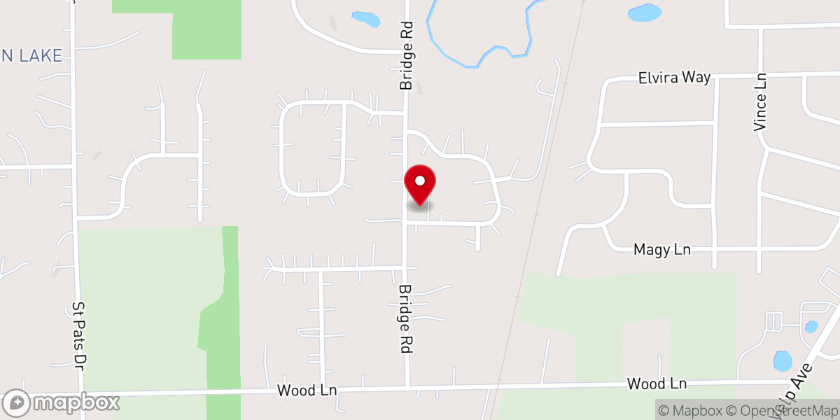 Map showing location of Mt Olive Lutheran Church
