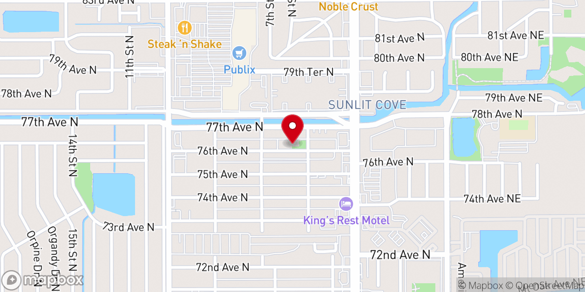Map showing location of Gulf Coast Community Church