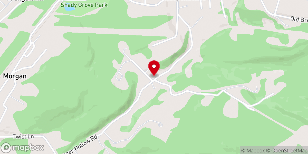Map showing location of Cove Run Free Methodist Church