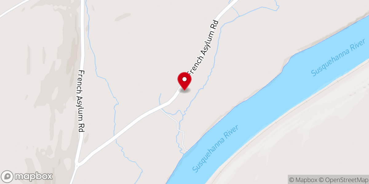 Map showing location of French Asylum United Methodist Church