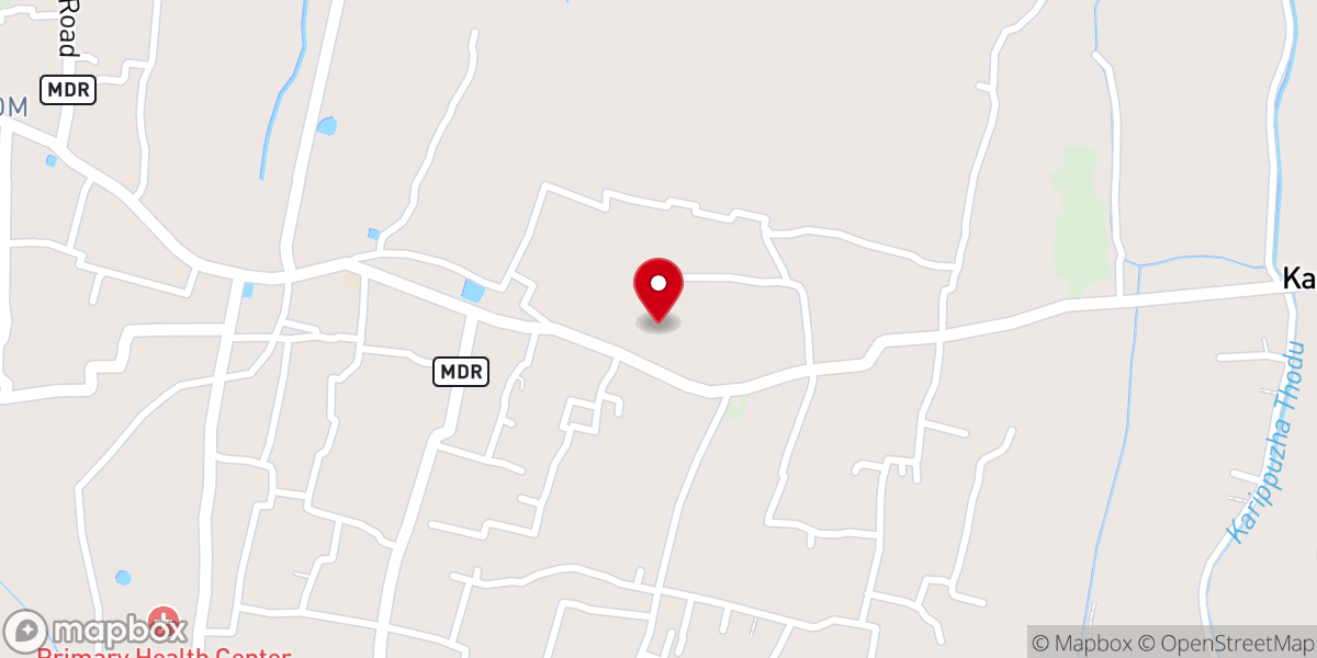 Map showing location of Christ The King Roman Catholic (Latin)Church,Muttom, Haripad