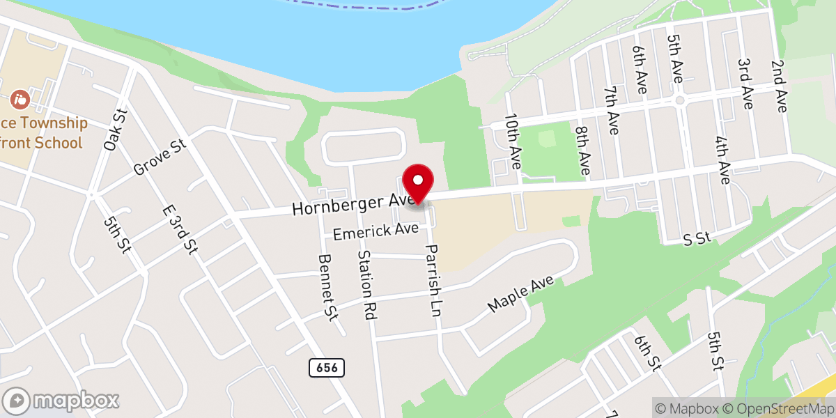 Map showing location of Holy Assumption Church