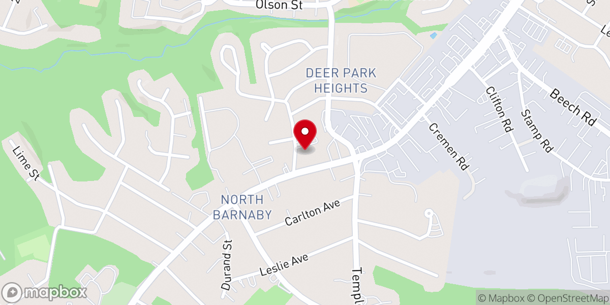 Map showing location of Temple Hills Baptist Church