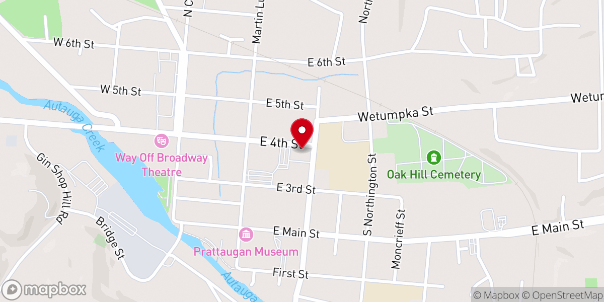 Map showing location of Saint Mark's Episcopal Church