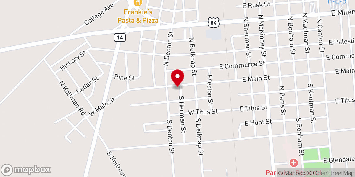 Map showing location of Westside Church of Christ