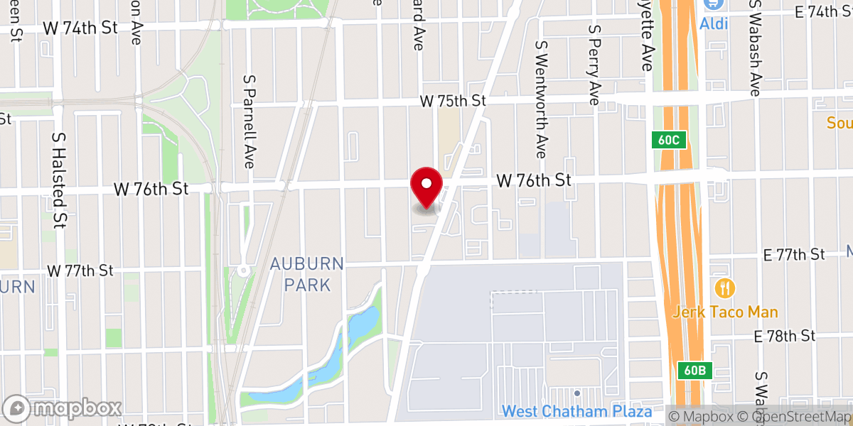 Map showing location of Christs Temple Church of God in Christ Baptist Church