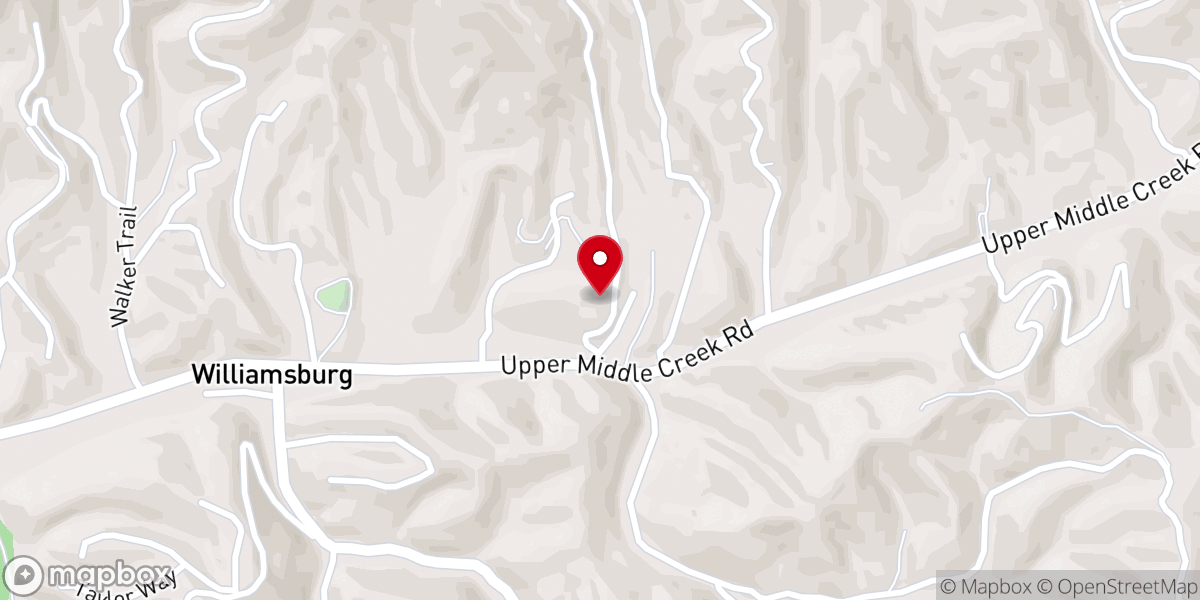 Map showing location of Smokey Ridge Wedding Chapel