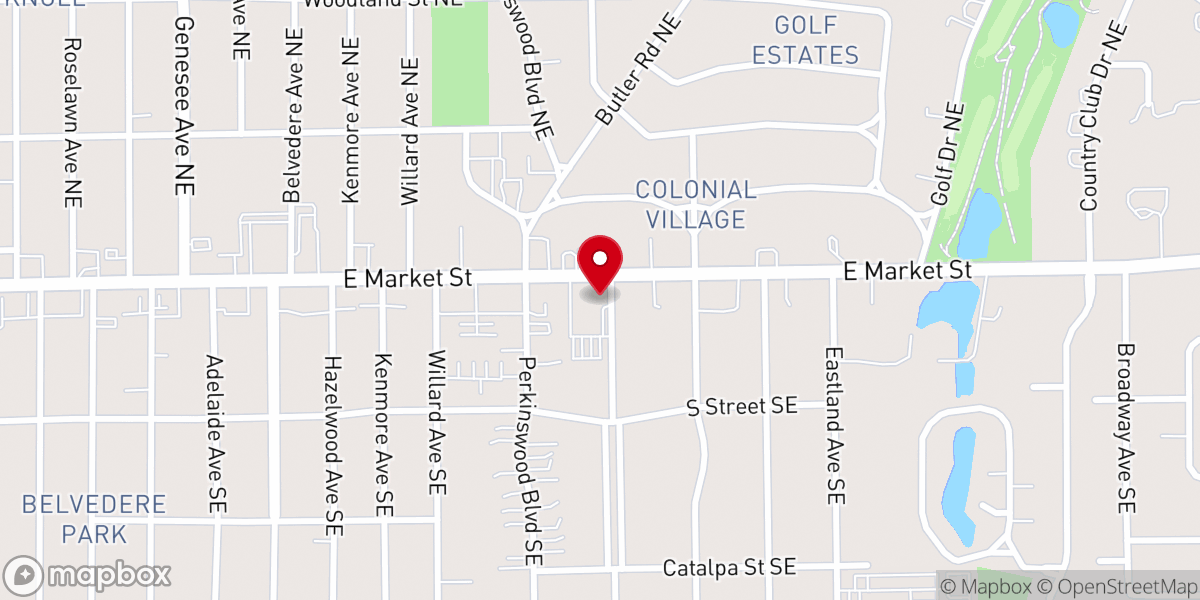 Map showing location of St Paul's Lutheran Church
