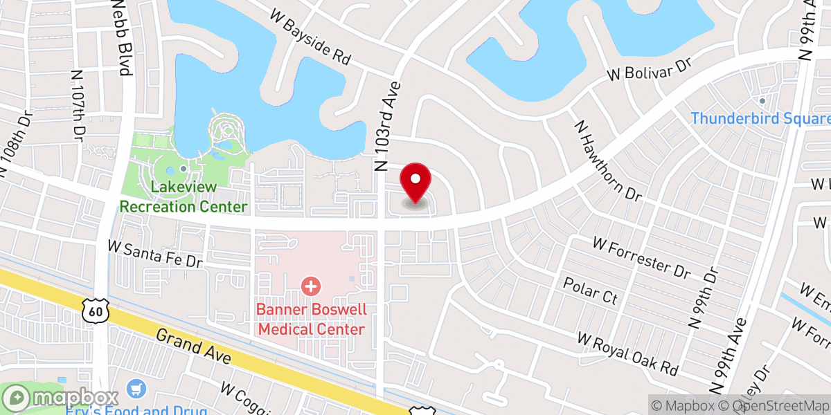 Map showing location of Lakeview United Methodist Church