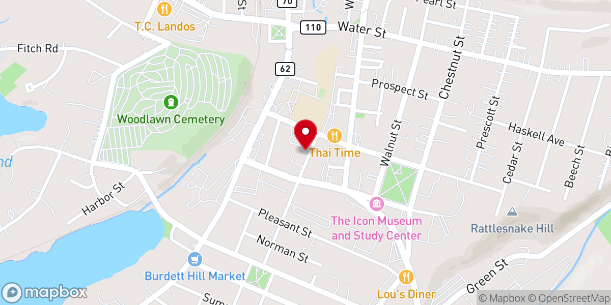 Map showing location of St Nicholas Greek Orthodox Church