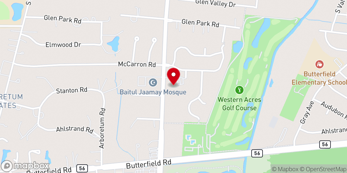 Map showing location of Saint Thomas United Methodist Church