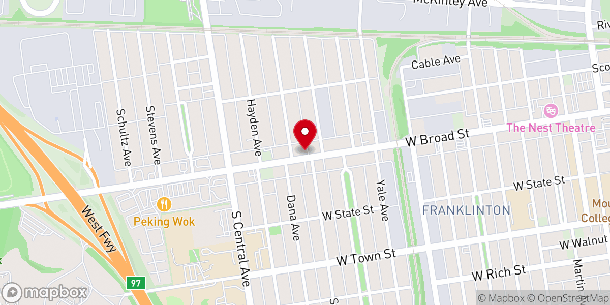 Map showing location of Amazing Grace Baptist Church