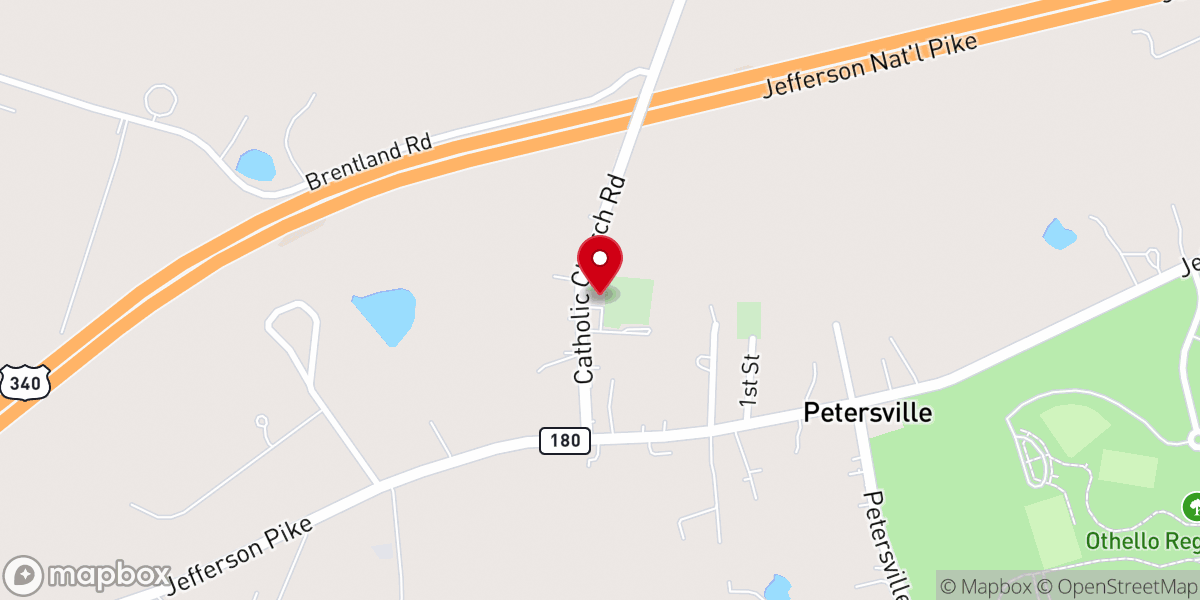 Map showing location of Saint Mary Catholic Church