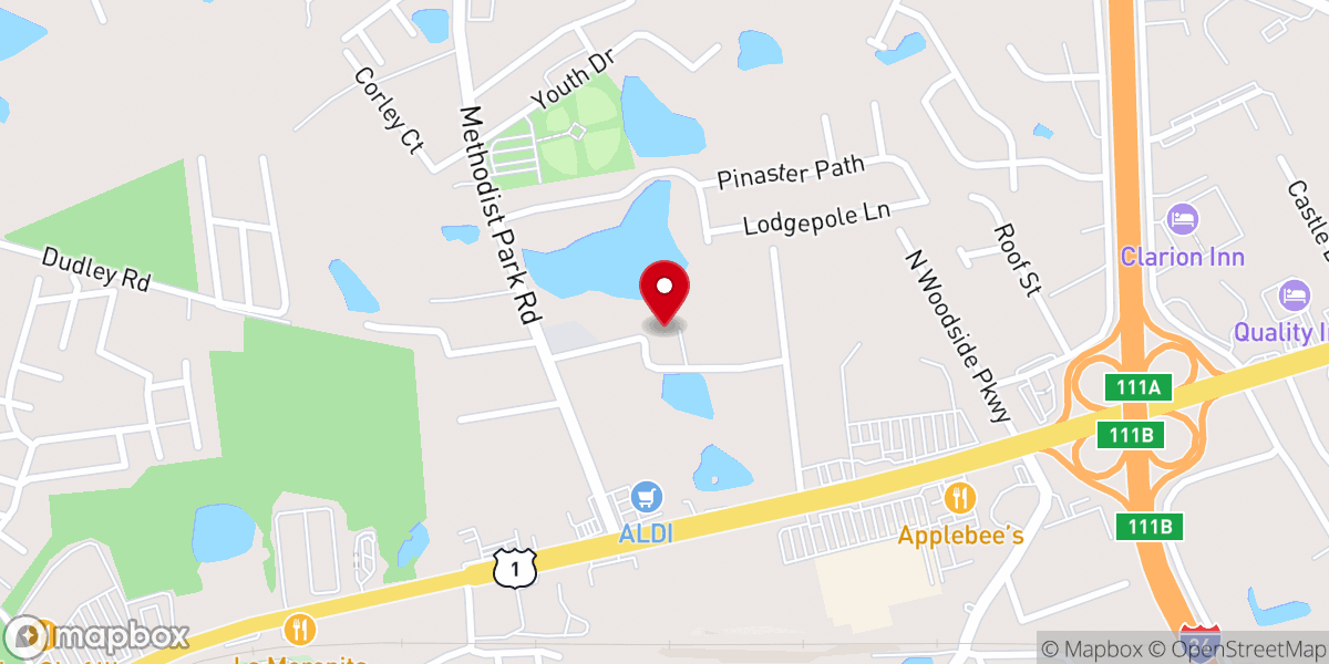 Map showing location of Holy Trinity Evangelical Lutheran Church and School