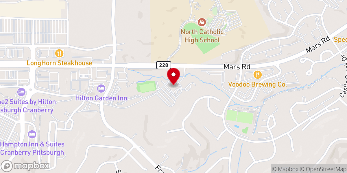 Map showing location of Saint Mark the Evangelist Parish - Saint Kilian Church