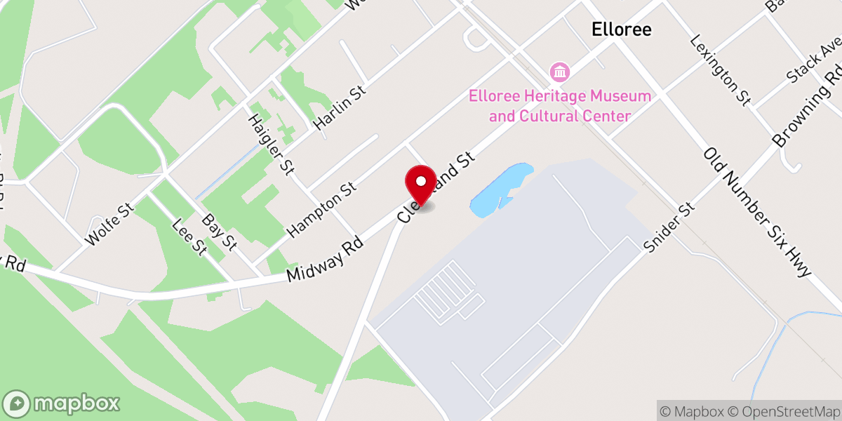 Map showing location of St Paul Baptist Church