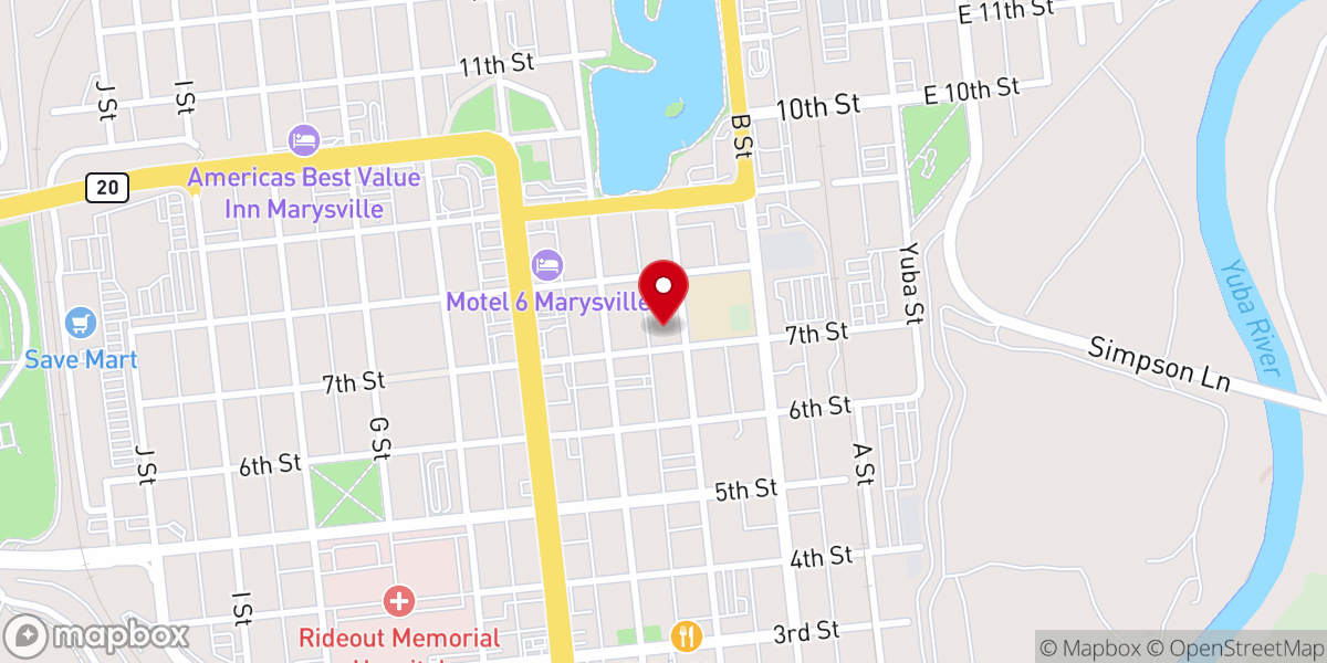 Map showing location of St Joseph Catholic Church