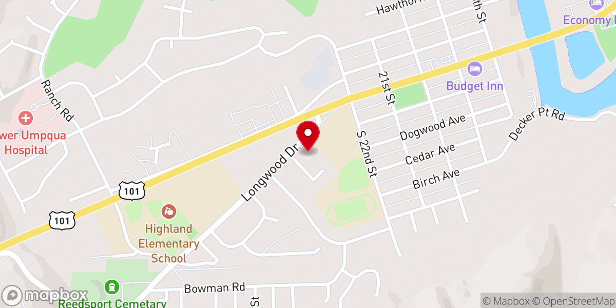 Map showing location of United Presbyterian Church