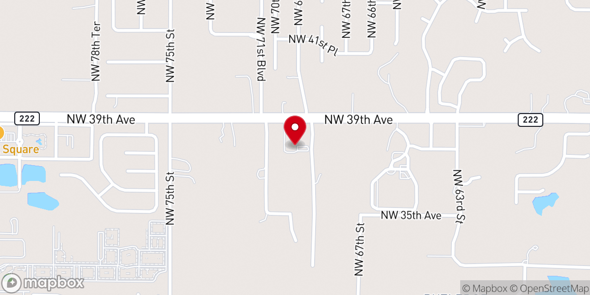 Map showing location of Gainesville Church of God