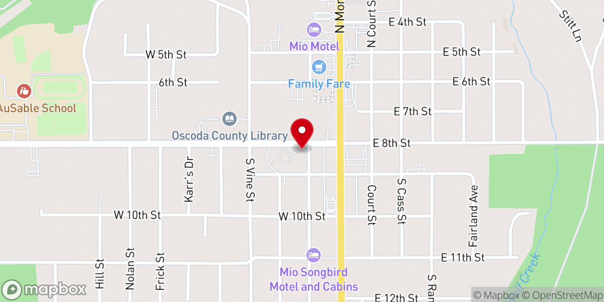 Map showing location of St Mary's Catholic Church