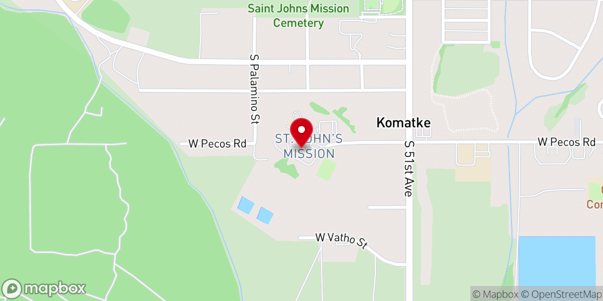 Map showing location of Saint John the Baptist Parish Laveen