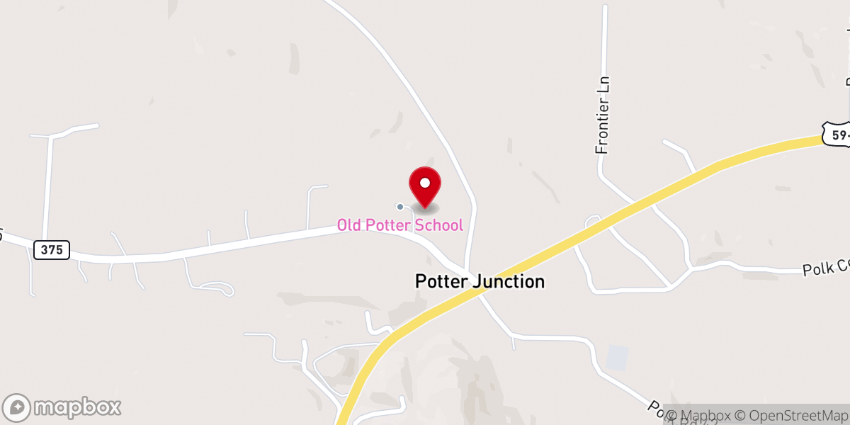 Map showing location of Old Potter Presbyterian Church