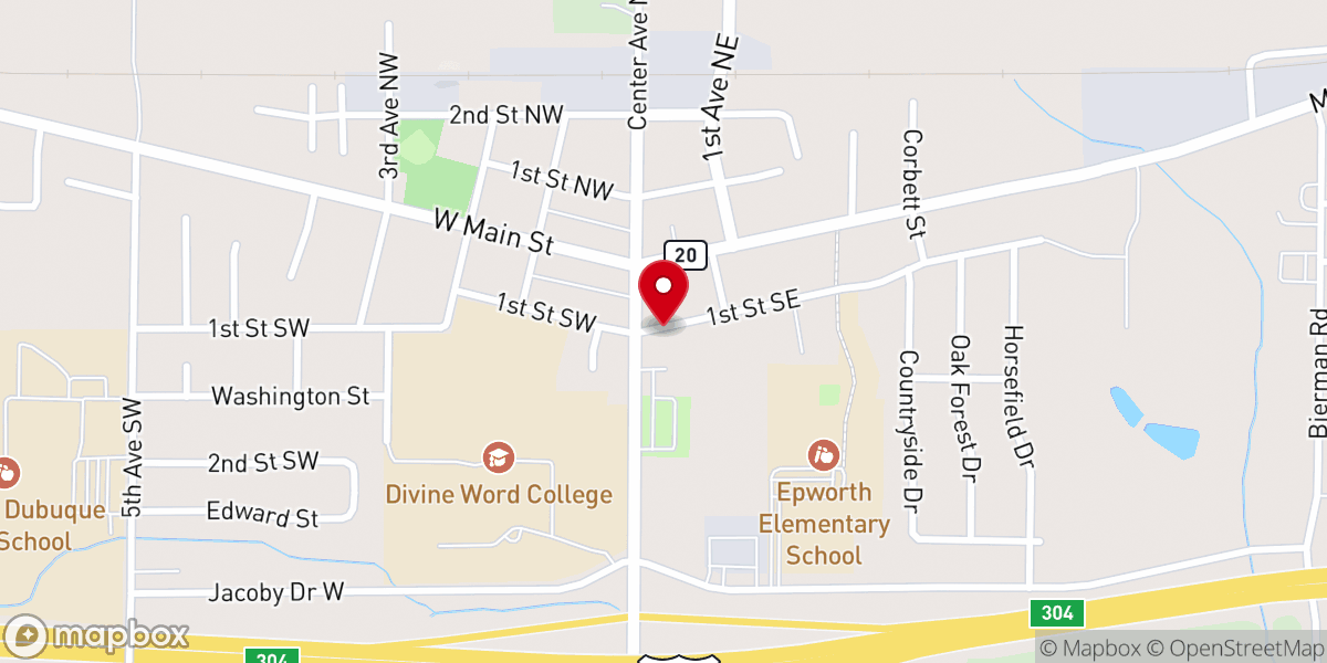 Map showing location of St. Elizabeth Pastorate
