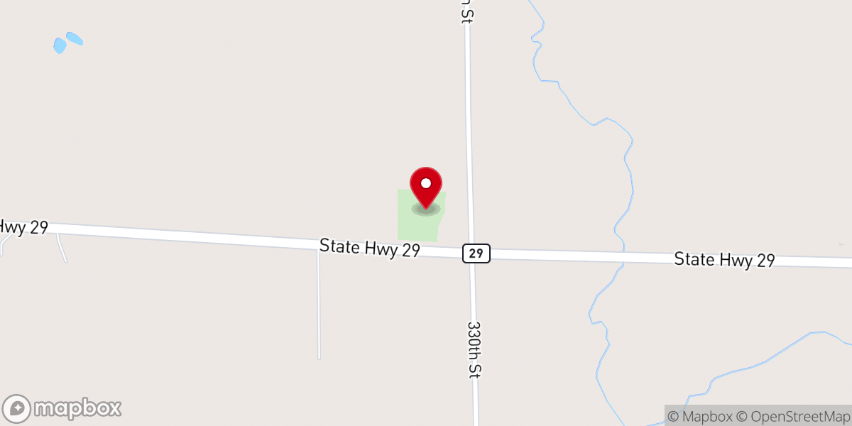 Map showing location of Gilman Lutheran Church