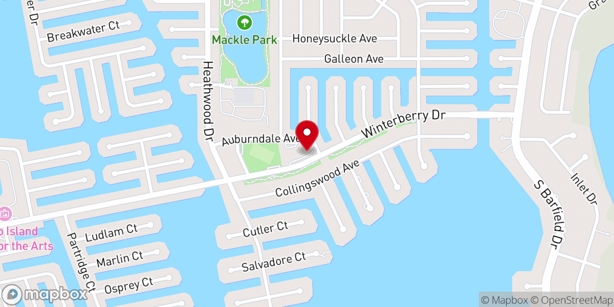 Map showing location of Family Church Marco