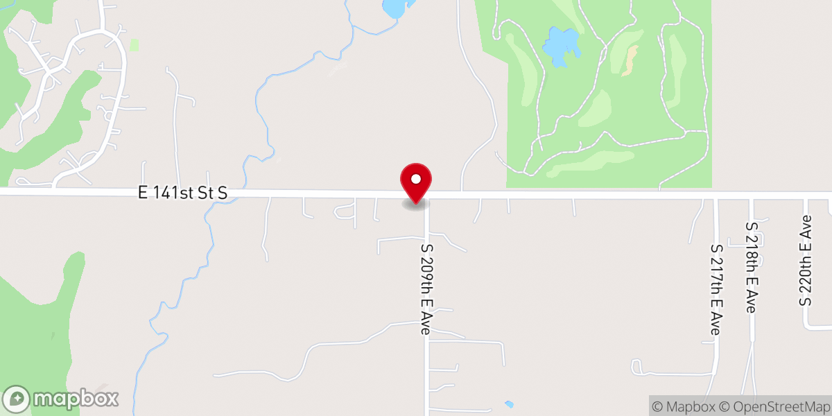 Map showing location of Broken Arrow Indian United Methodist Church