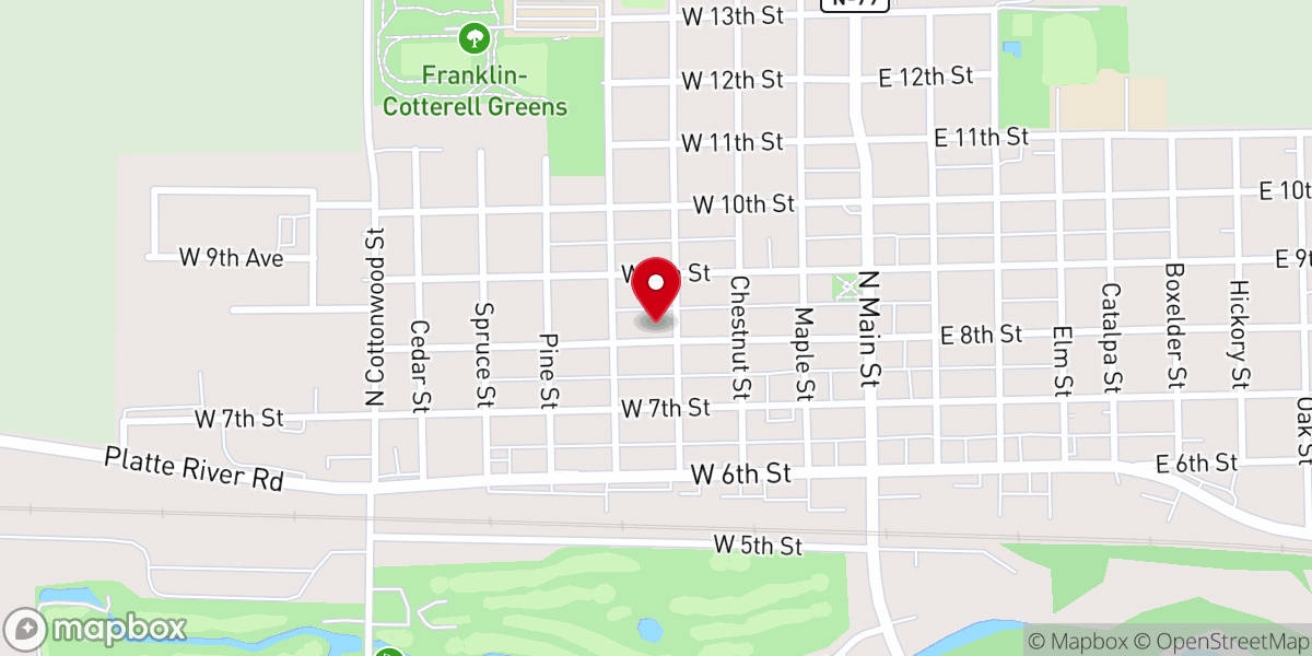 Map showing location of First Methodist Church