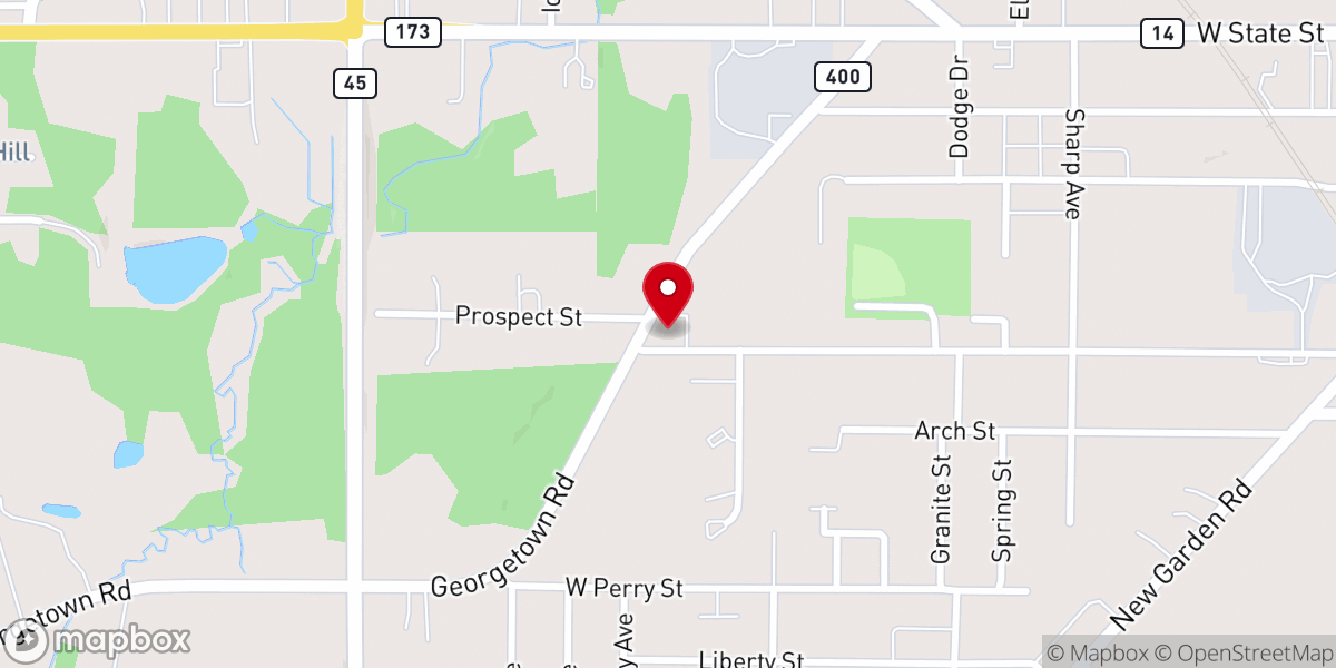 Map showing location of Church of Christ in Salem