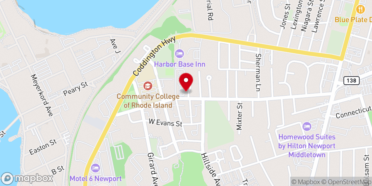 Map showing location of Hillside Bible Church