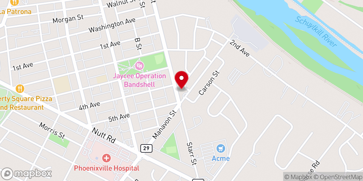Map showing location of Congregation B’nai Jacob