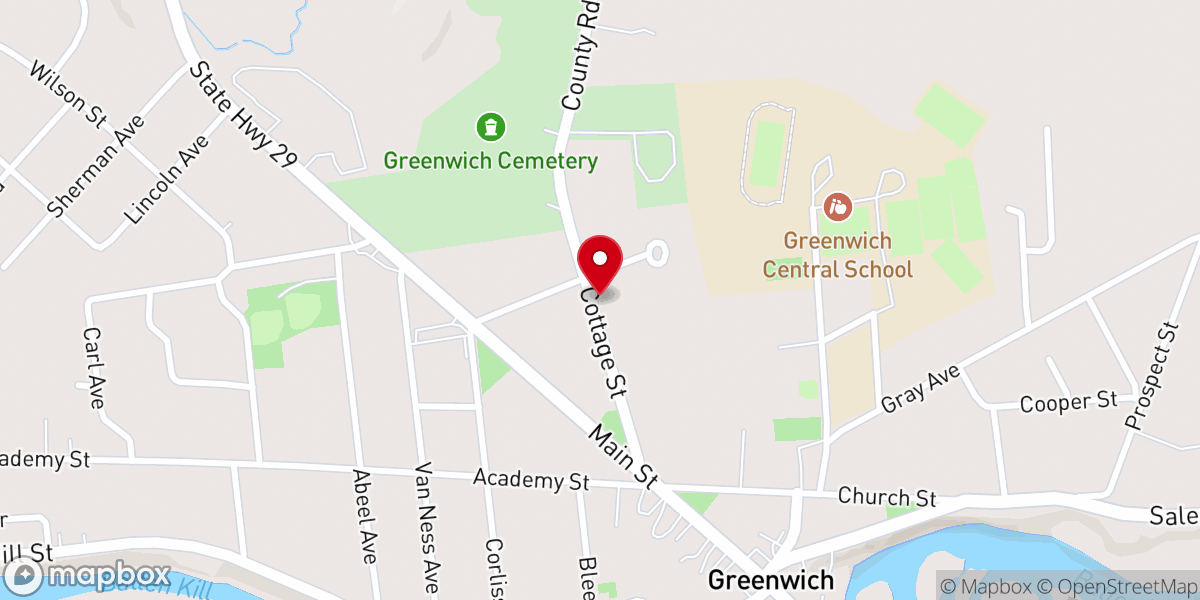Map showing location of Greenwich Interfaith Fellowship Inc