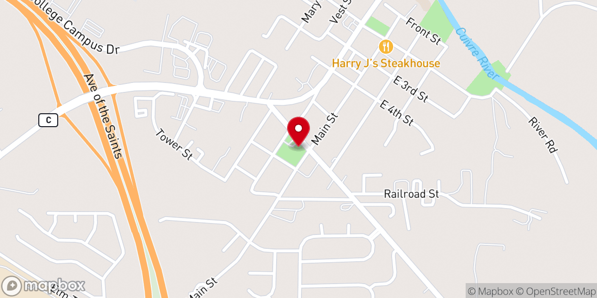 Map showing location of Moscow Mills United Methodist