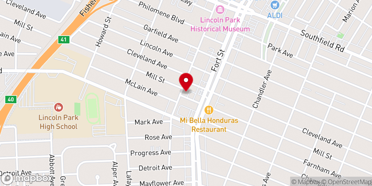 Map showing location of Victory Bible Baptist Church