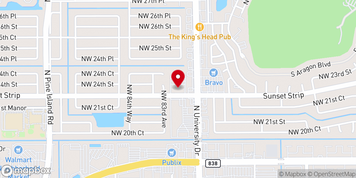 Map showing location of Saint Bernard Catholic Church