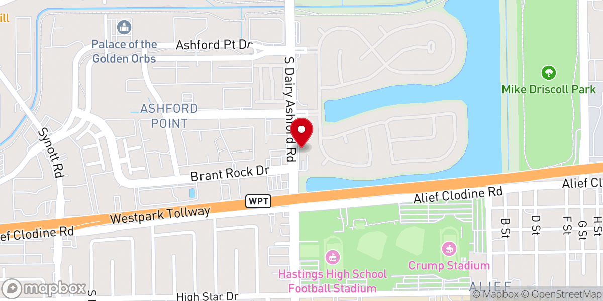 Map showing location of Church At The Cross