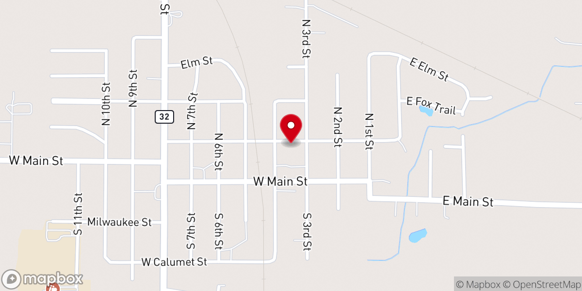 Map showing location of Saint Peter Lutheran Church